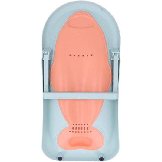 Suport Pliabil Universal pentru cadita SmartViBE®, 0-36 luni, Lavabil cu uscare rapida, Picioruse Antiderapante, Insertie anti-alunecare, Confortabil, cu gauri aerisire, Design Ergonomic, WhiteBlue/Orange