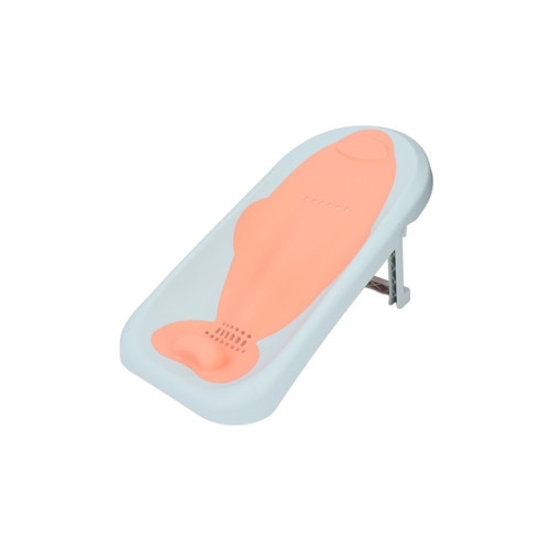 Suport Pliabil Universal pentru cadita SmartViBE®, 0-36 luni, Lavabil cu uscare rapida, Picioruse Antiderapante, Insertie anti-alunecare, Confortabil, cu gauri aerisire, Design Ergonomic, WhiteBlue/Orange