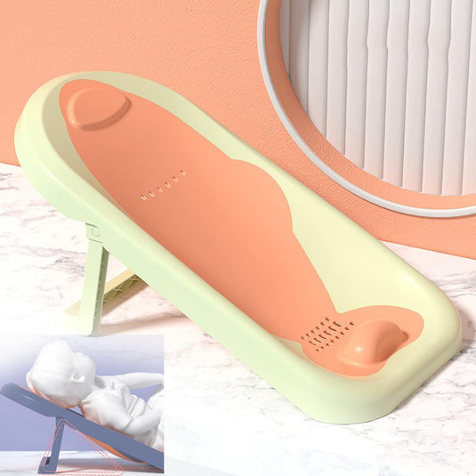 Suport Pliabil Universal pentru cadita SmartViBE®, 0-36 luni, Lavabil cu uscare rapida, Picioruse Antiderapante, Insertie anti-alunecare, Confortabil, cu gauri aerisire, Design Ergonomic, WhiteBlue/Orange