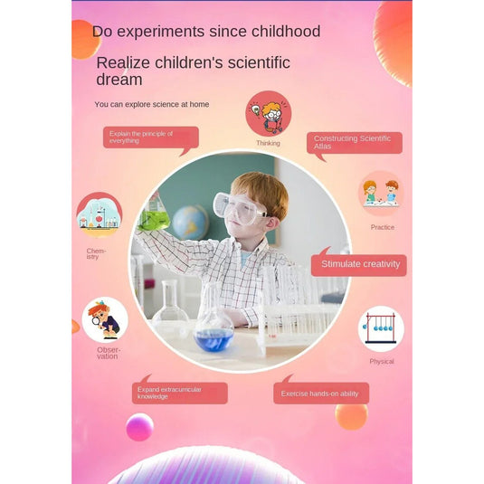 Resigilat: Set de Joaca Educativ Kit Experimente Stiintifice - ScienceBOX™ 80 de Experimente, STEM, Experimente cu Apa, Chimie si Earth Science, Experimente Magice, Vulcan, Cristale, Curcubeu Lichid, 6 Ani+, White Purple