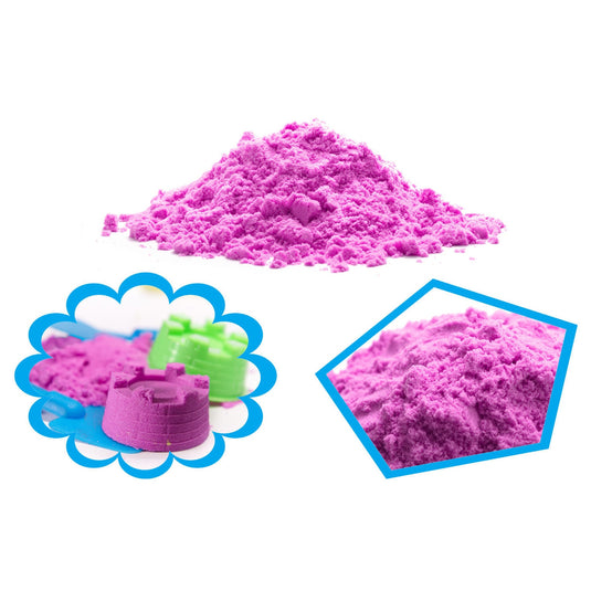 Nisip Kinetic, Usor de Modelat, Nu se Usuca, Nu se Lipeste de Maini, Curatare Usoara, Calitate Premium, Indiggo, Punga de 1000gr, 3ani, Violet