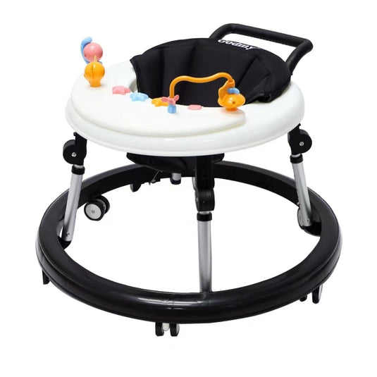 Premergator Multifunctional 3in1 VibeZilla® Scaun de Masa si Jumper, Panou Detasabil Muzical cu Jucarii, Inaltime Reglabila, Pliabil, Perna Moale si Respirabila, Roti Silentioase 360°, Suport Picioare, Design Ranforsat, Anti-Rasturnare, Black
