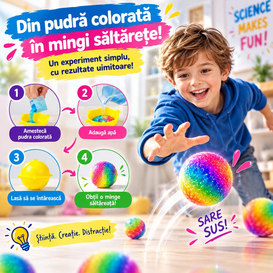 Kit mingi săltărețe CrazyBounce Balls, imaginea 3