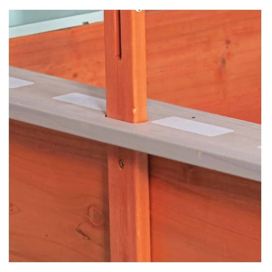 Resigilat: Centru de Joaca 3in1 Exterior WoodyPark™ Tip Piscina cu Nisip Activity Experience, Lemn Natural, Copertina