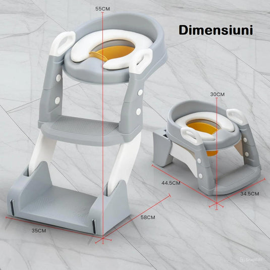Resigilat: Reductor Multifunctional 3in1 CozyMood Indiggo® cu Perna Moale Detasabila si Lavabila, Inaltator si Scaunel