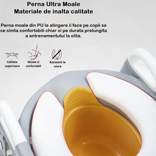 Resigilat: Reductor Multifunctional 3in1 CozyMood Indiggo® cu Perna Moale Detasabila si Lavabila, Inaltator si Scaunel