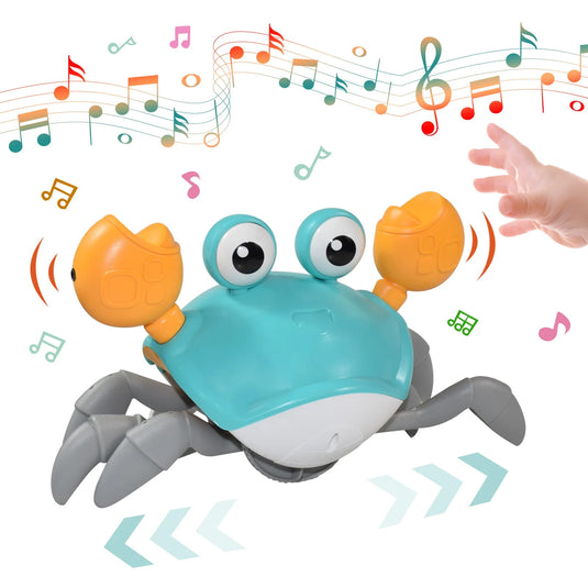 Jucarie Interactiva 2in1 Crabby Indiggo@ cu Sfoara, Perfect pentru Baie si Joaca pe Podea, Incurajeaza Miscarea, Atentia si Coordonarea,, 3 Ani+, Orange