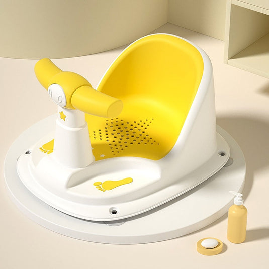 Scaun de Baie pentru Bebelusi TubbyCub™ Hug 360°, Brate Rabatabile cu Sistem de Blocare, 4 Ventuze Antiderapante, Sezut Ventilat cu Drenaj, Spatar Confortabil, Margini Rotunjite, Stabilitate Sporita, Baby Bear Grey