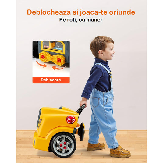 Motor de jucărie cu volan și kit de reparații, imaginea 4