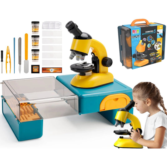 Set Masuta Laborator Stiintific pentru Copii DiscoveryKit™ 125+ Experimente STEM, Ochelari de Protectie, Eprubete, Pipete, Tavita si Accesorii, Chimie si Fizica, Kit Educativ Interactiv pentru Acasa, Multicolor