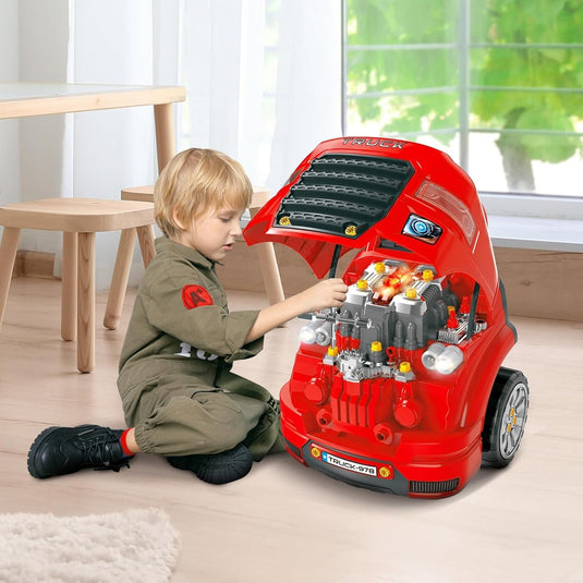 Atelier auto cu volan și motor de reparat, imaginea 5