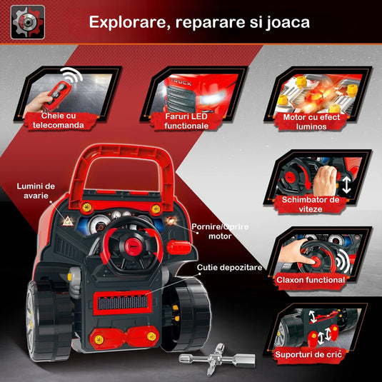 Atelier auto cu volan și motor de reparat, imaginea 6
