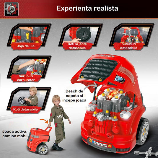 Atelier auto cu volan și motor de reparat, imaginea 8