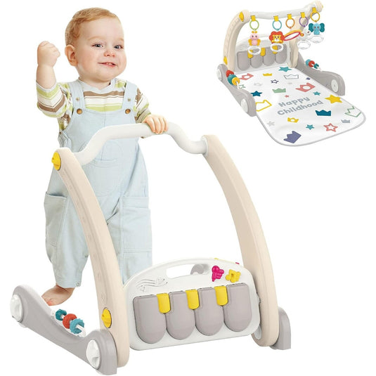 Resigilat: Antemergator si Salteluta cu Activitati 2in1 Multifunctional KiddySmart Indiggo® Covoras de Joaca cu Pian