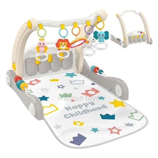 Resigilat: Antemergator si Salteluta cu Activitati 2in1 Multifunctional KiddySmart Indiggo® Covoras de Joaca cu Pian