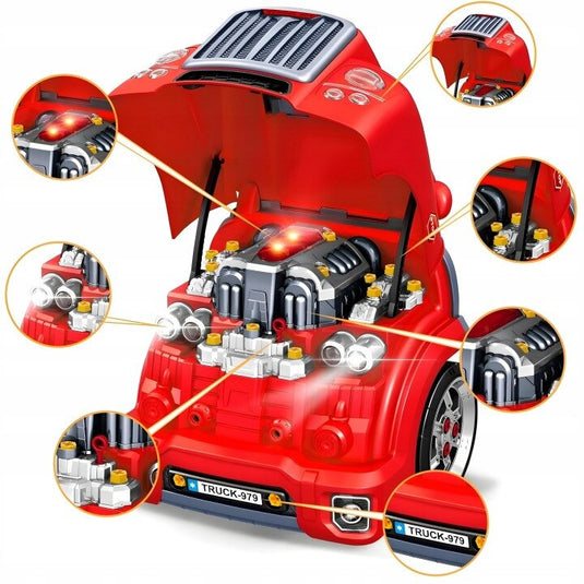 Set mecanic auto pentru copii cu motor și volan, imaginea 4