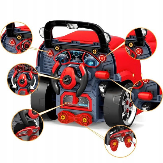 Set mecanic auto pentru copii cu motor și volan, imaginea 5