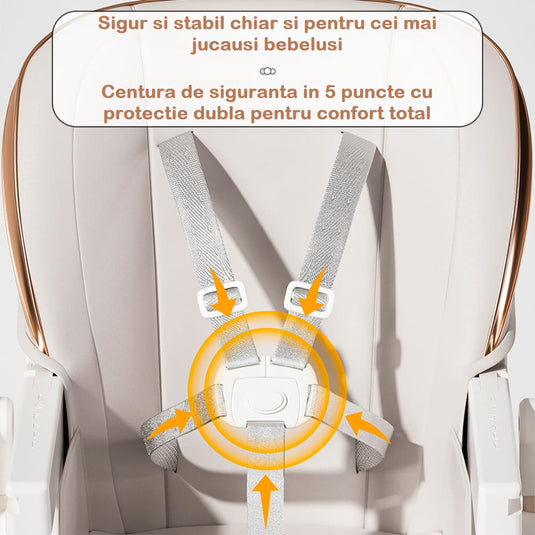 Scaun de masă 3 în 1 BabyBoo cu balansoar