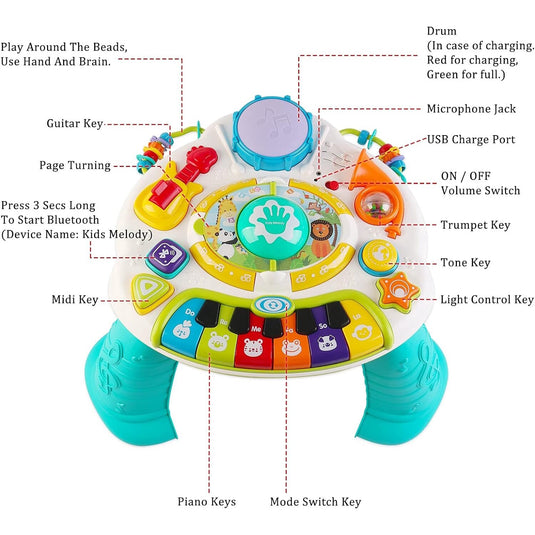 Măsuță interactivă cu microfon Kids Melody