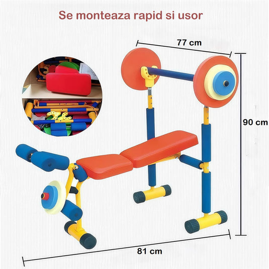 Bancă fitness multifuncțională pentru copii