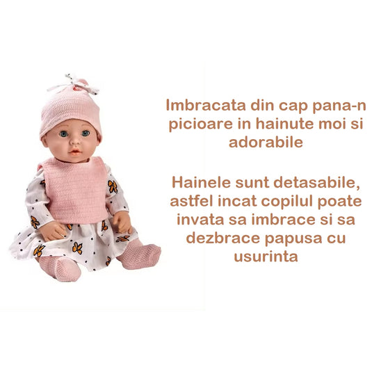 Păpușă bebeluș cu zornăitoare LuckyBaby
