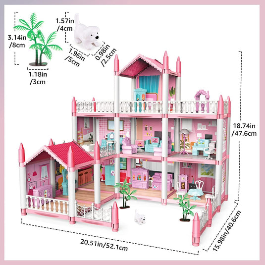 Căsuță de păpuși cu palmieri DreamVilla