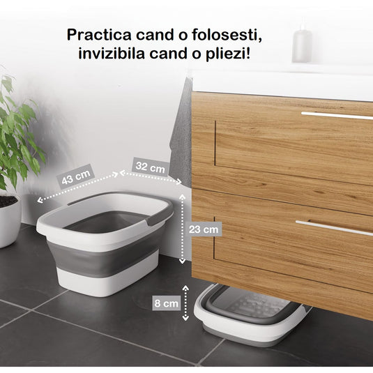 Mini cădiță cu masaj gri HomBox 3 în 1