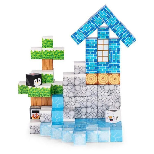 Cuburi magnetice colorate SmartBlocks, 124 piese