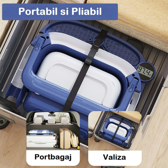Cădiță pliabilă BabyMood albastră