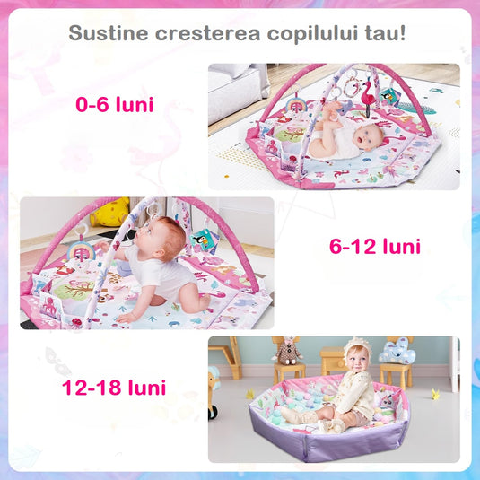 Saltea de joacă cu țarc FlamingoBeBe