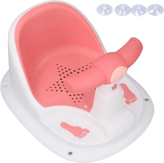 Scaun de baie bebeluși roz SmartVibe