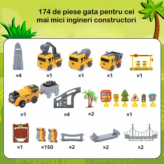 Pistă flexibilă cu tren electric FunTrack