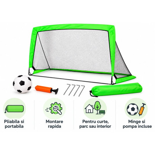 Poartă de fotbal pliabilă MiniFootball