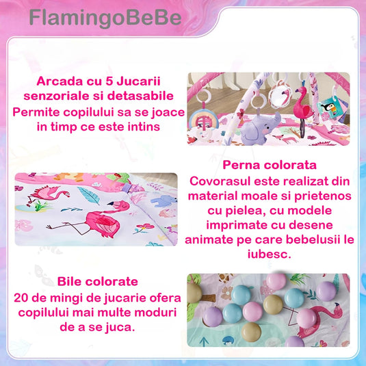 Saltea de joacă cu țarc FlamingoBeBe
