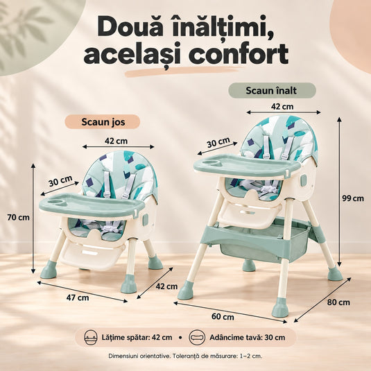 Scaun de masă verde mandala KinderVibe