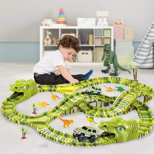 Pistă flexibilă cu dinozauri DinoTrack