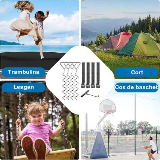 Kit ancorare trambulină din oțel galvanizat