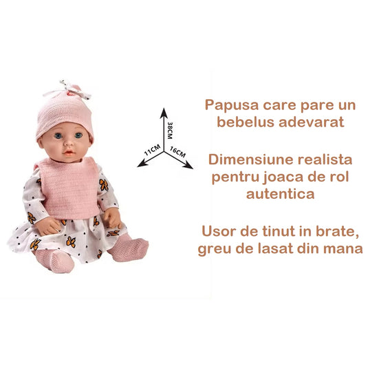Păpușă bebeluș cu zornăitoare LuckyBaby