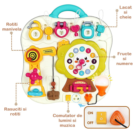 Busy board cu ceas și macara Smartybaby